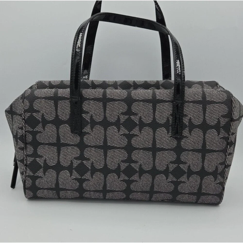 Kate Spade Kaleigh Ace of Spades Canvas Satchel Bag with Dust Bag